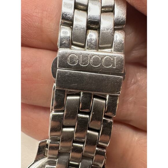 Gucci 5500L Stainless Steel & Diamonds Mother of Pearl Watch Ladies Classic! - Picture 8 of 10